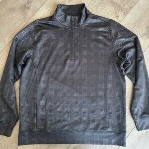 BOBBY JONES performance collection Men's Plaid 1/4 Zip Pullover Golf sweater